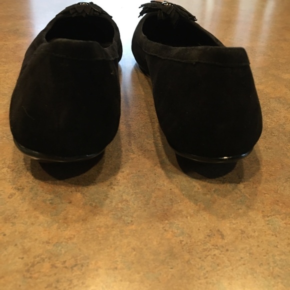 ALFANI Black Suede Pointed Toe Flat w/Flower embellishment, Women’s Size 10 - Picture 6 of 9